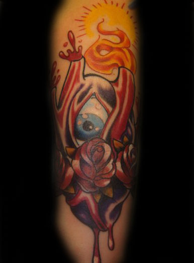 Sacred Heart Tattoo – Jimmy Tatts. Jimmy Johnson original tattoo.
