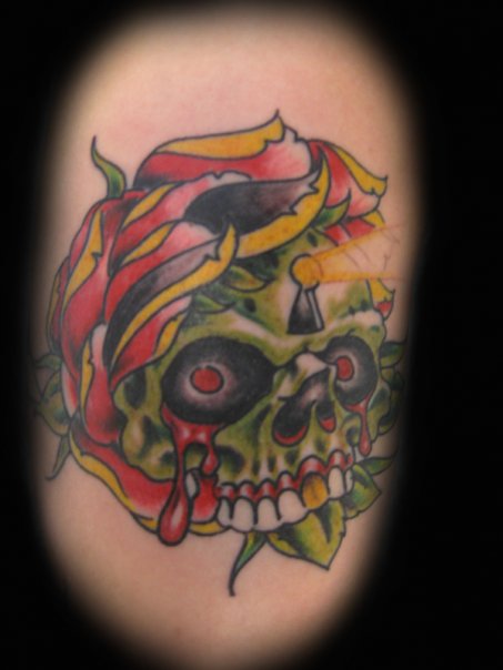 Jimmy Johnson original tattoo Skull Tattoo